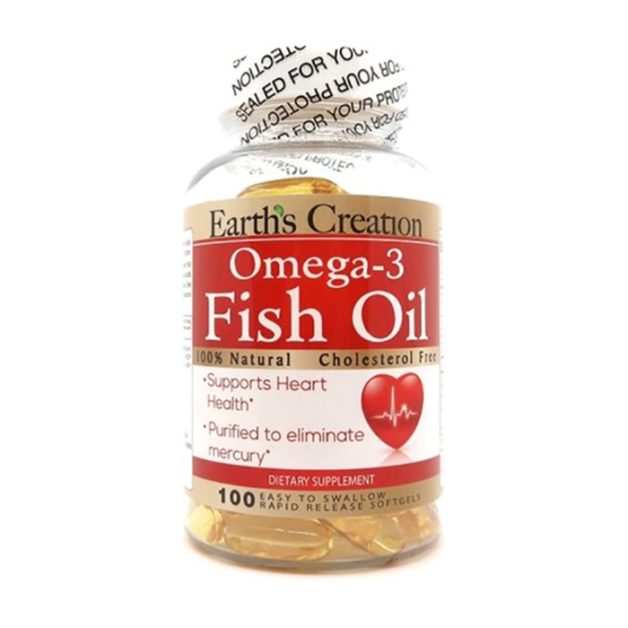 

Омега-3 Earth's Creation Omega-3, 1000 мг, 100 капсул