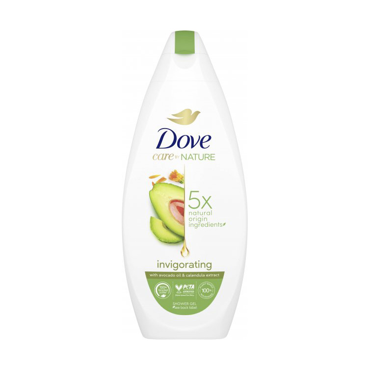 Акція на Гель для душу Dove Invigorating Натхнення, з олією авокадо та екстрактом календули, 225 мл від Eva