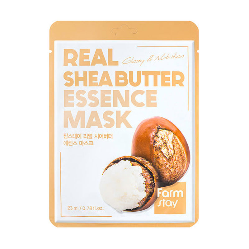 

Уцінка! Тканинна маска для обличчя FarmStay Real Shea Butter Essence Mask з олією ши, 23 мл
