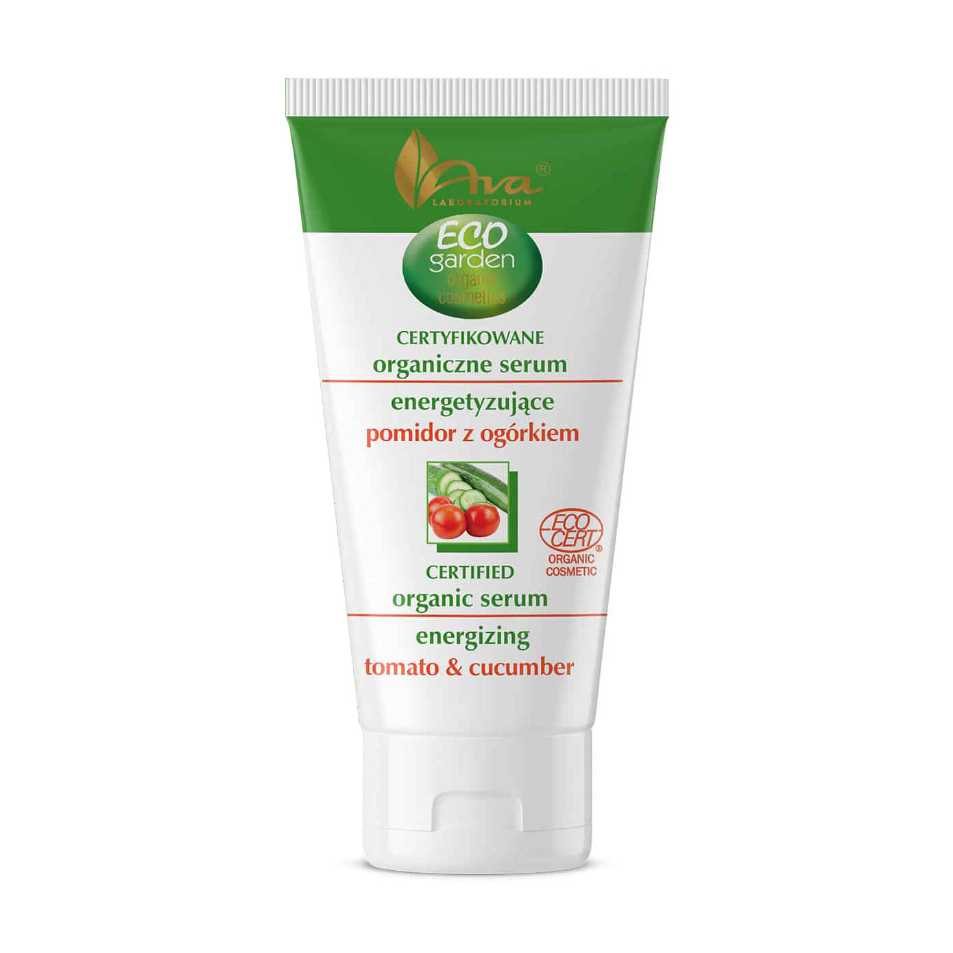 

Сироватка для обличчя AVA Laboratorium Eco Garden Certified Organic Serum Tomato & Cucumber з екстрактом томату та огірка, 30 мл