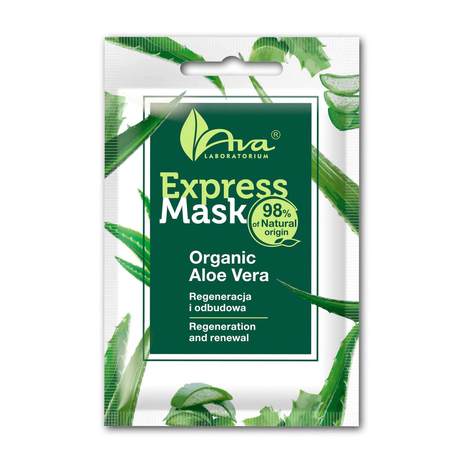 

Маска для обличчя AVA Laboratorium Beauty Express Mask Organic Aloe Vera з алое, 7 мл