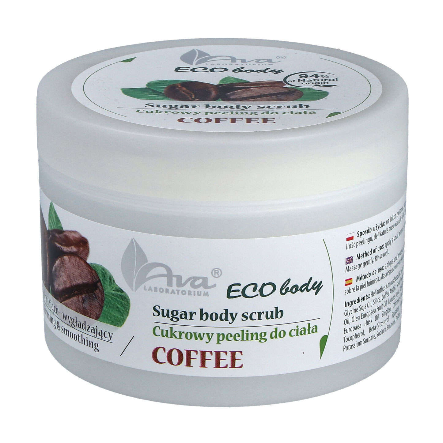 

Уцінка! Скраб для тіла Laboratorium Eco Body Natural Sugar Scrub Coffee Кава, 250 г