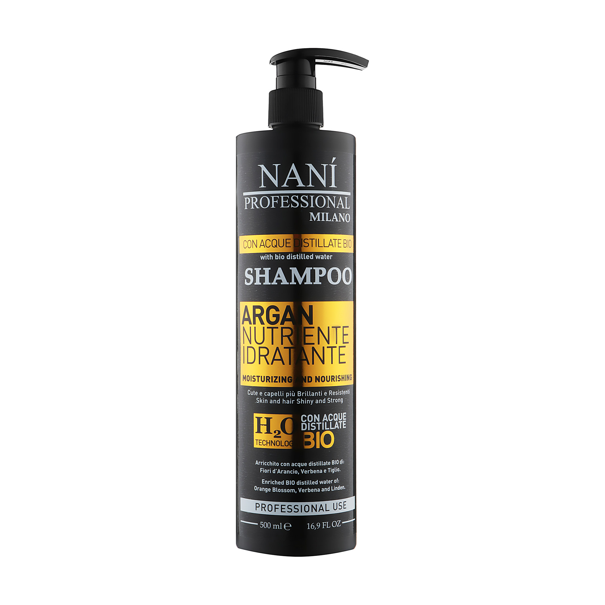 

Шампунь для волосся Nani Professional Milano Зволоження та живлення, з аргановою олією, 500 мл