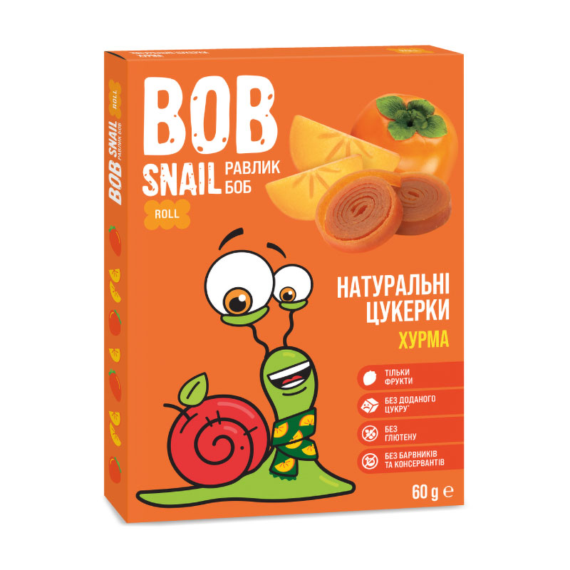 

Натуральні цукерки Bob Snail з хурми, 60 г