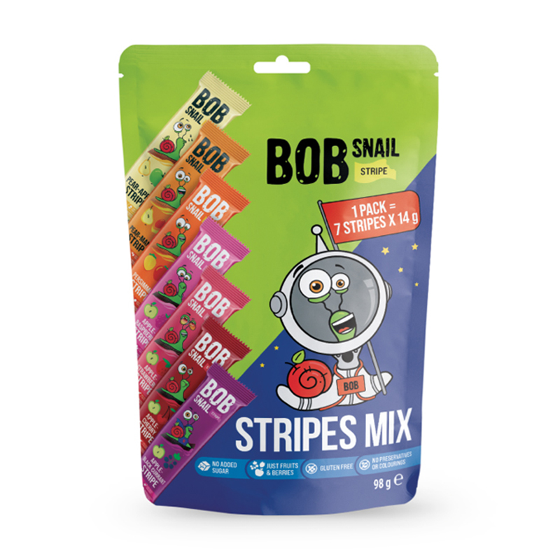 

Страйпси Bob Snail Фруктово-ягідне асорті, 7*14 г