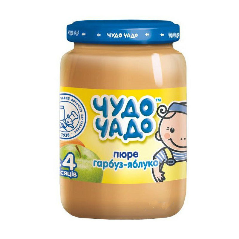 

Уцінка! Дитяче фруктове пюре Чудо-Чадо Яблуко та гарбуз, від 4 місяців, 170 г