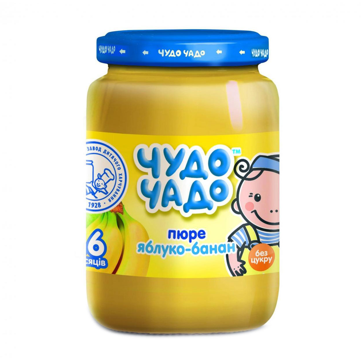 

Уцінка! Дитяче фруктове пюре Чудо-Чадо Яблуко та банан, від 6 місяців, 170 г