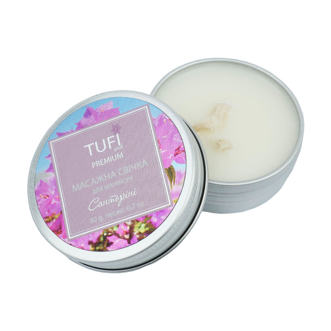 

Уцінка! Масажна спа свічка для рук Tufi Profi Premium Санторіні, 30 г