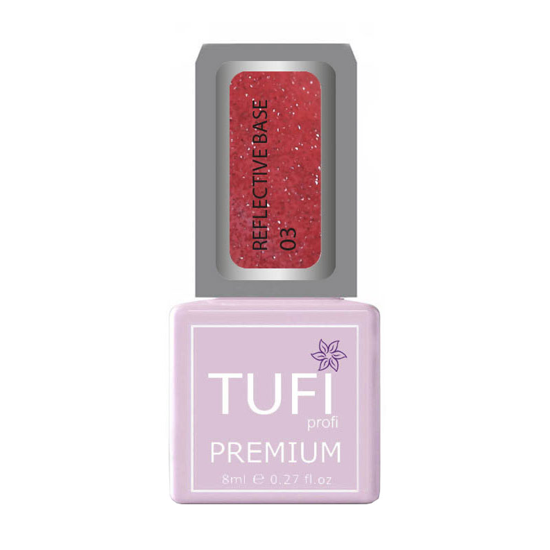 

Уцінка! Світловідбивна база для гель-лаку Tufi Profi Premium Reflective Base 03 Кавуновий лід, 8 мл