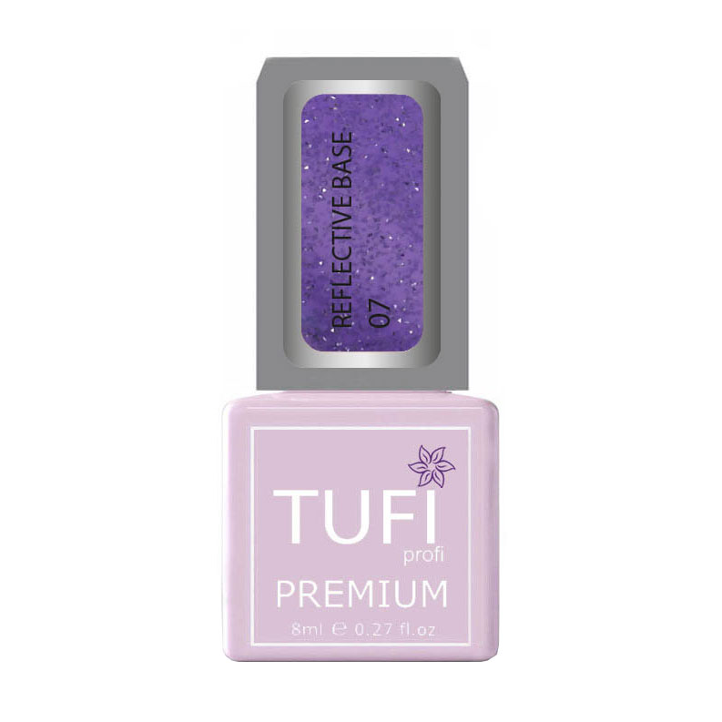 

Уцінка! Світловідбивна база для гель-лаку Tufi Profi Premium Reflective Base 07 Нічна фіалка, 8 мл