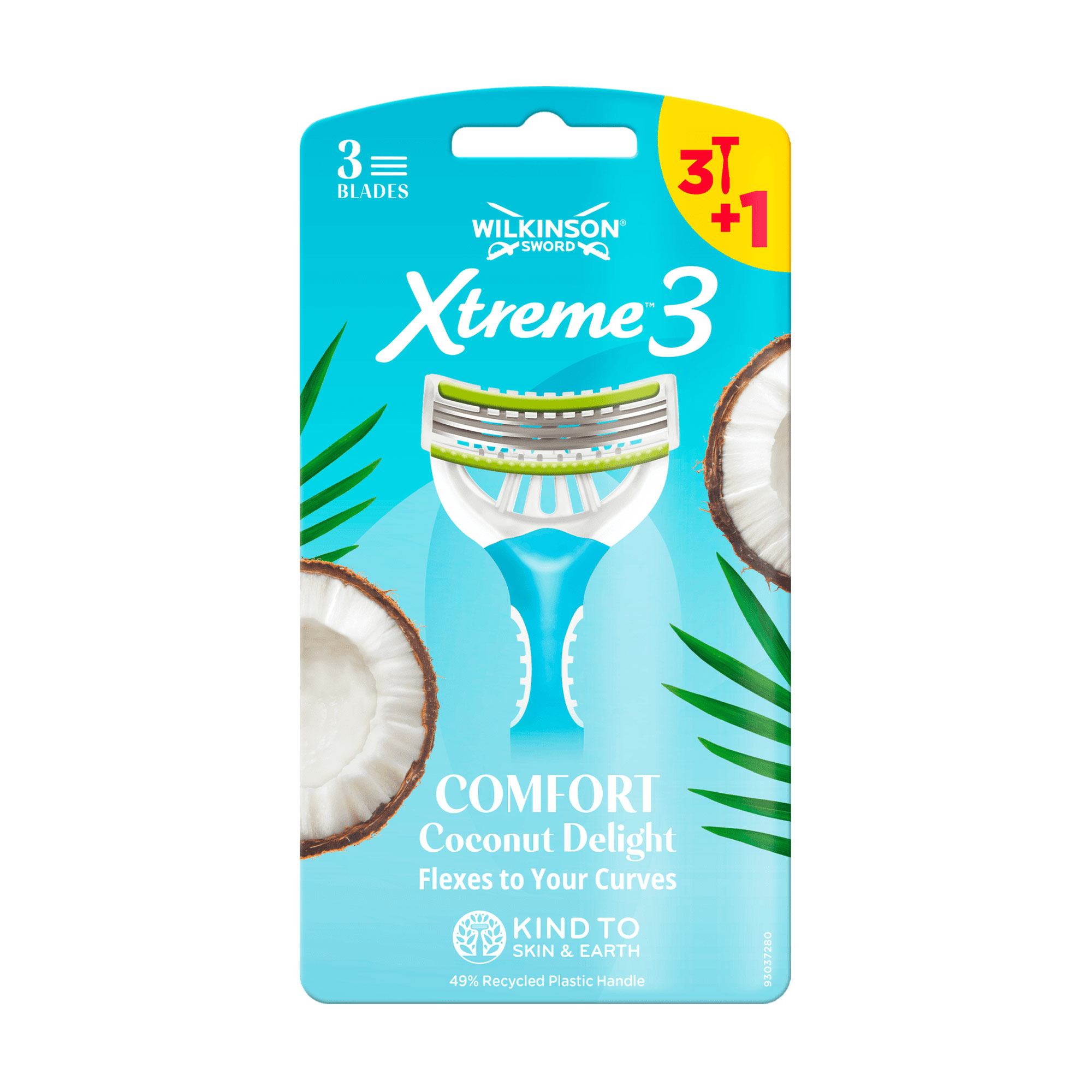 

Уцінка! Одноразові станки для гоління Wilkinson Sword Xtreme3 Coconut Delight жіночі, 3+1 шт