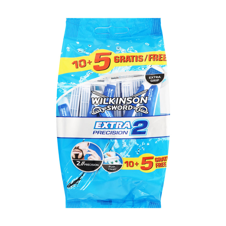 

Одноразові станки для гоління Wilkinson Sword Extra2 Essentials Precision чоловічі, 10+5 шт