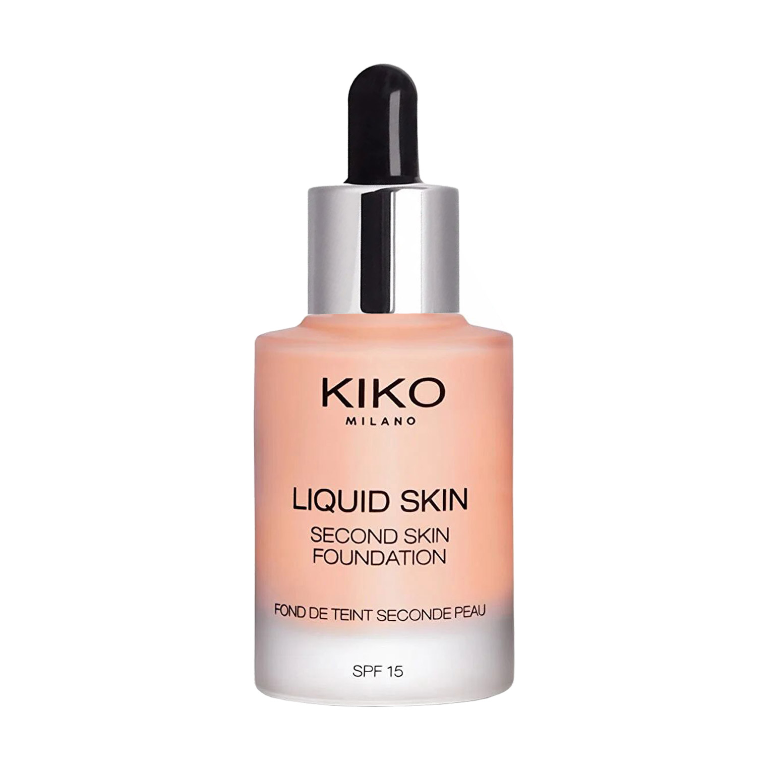 

Тональна основа для обличчя Kiko Milano Liquid Skin Second Skin Foundation SPF 15, 03 Warm Rose, 30 мл