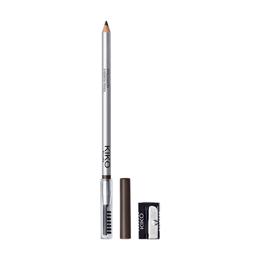 

Уцінка! Олівець для брів зі щіточкою для розчісування Kiko Milano Precision Eyebrow Pencil 01 Blackhaired, 0.55 г