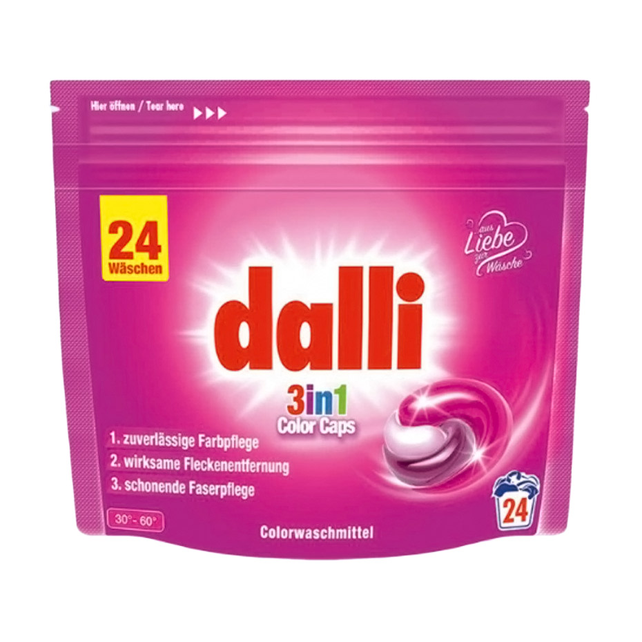 

Капсули для прання Dalli Color 3 in 1 Caps, 24 цикли прання, 24 шт