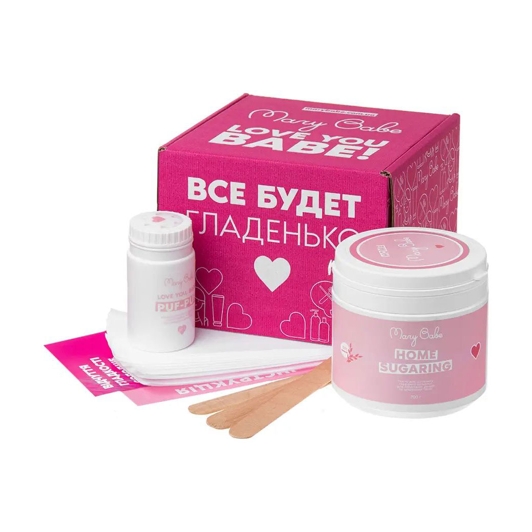 

Уцінка! Набір для депіляції всього тіла Mary Babe Pretty (паста, 700 г + пудра, 80 г + шпатель, 3 шт + смужки, 15 шт + інструкція)