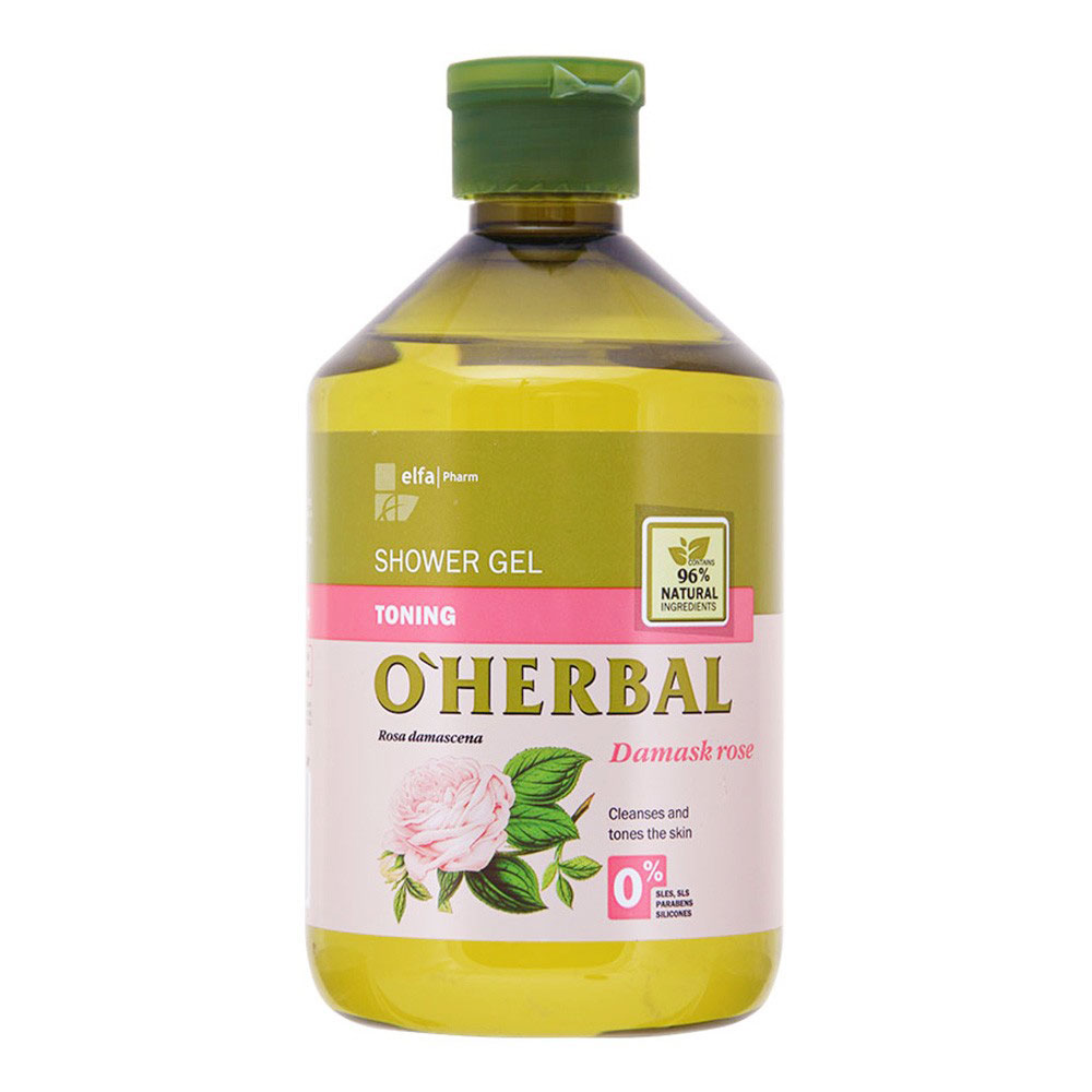 

Уцінка! Тонізувальний гель для душу O'Herbal з екстрактом дамаської троянди, 500 мл