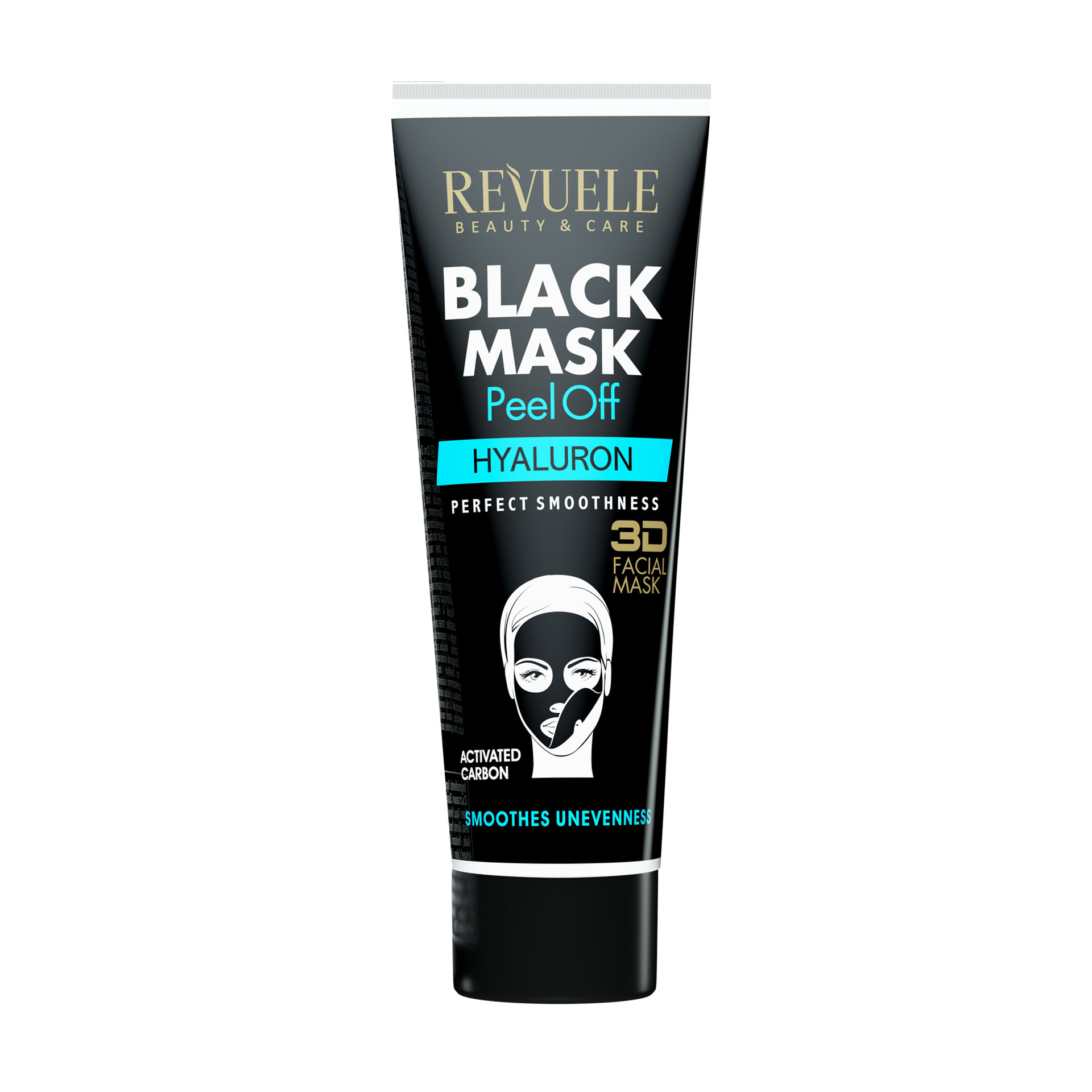 

Уцінка! Чорна маска-плівка для обличчя Revuele Black Mask Peel Off з гіалуроновою кислотою, 80 мл