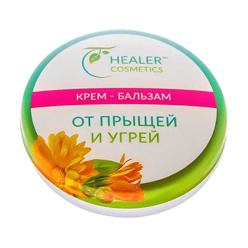 

Уцінка! Крем-бальзам від прищів та вугрів Healer Cosmetics з екстрактом календули, 30 мл