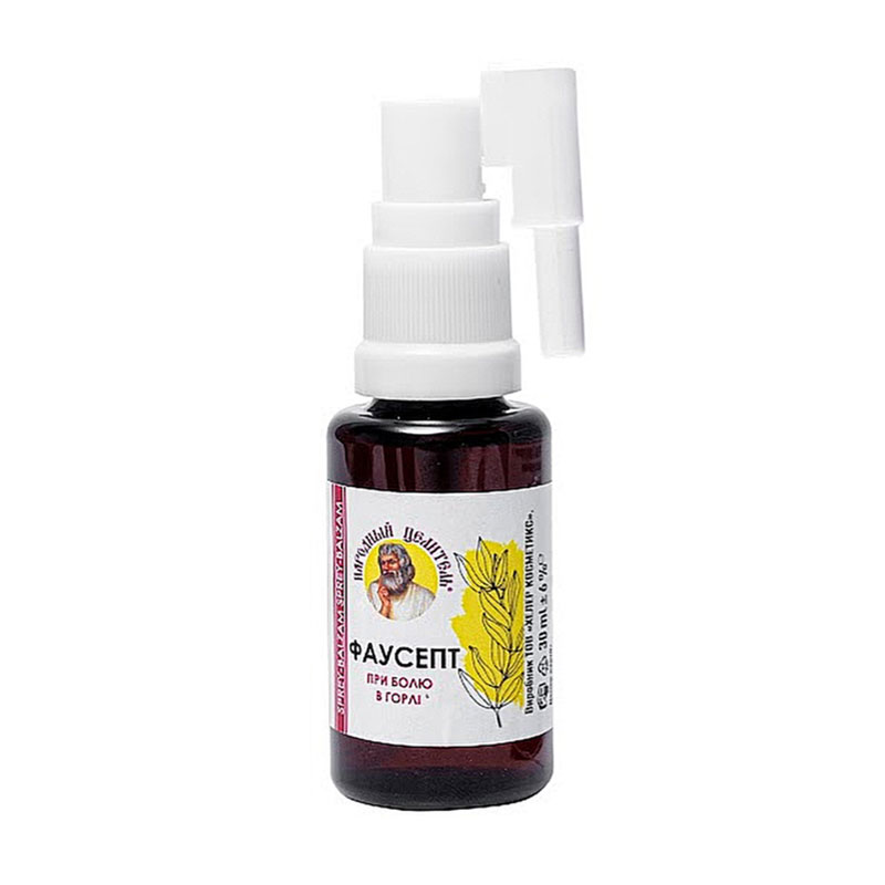 

Спрей-бальзам при болі в горлі Народный Целитель Фаусепт, 30 мл