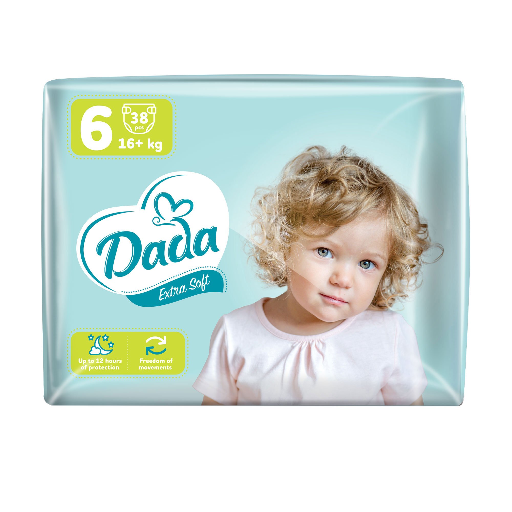 

Підгузки Dada Extra Soft розмір 6 Extra Large (16+ кг), 38 шт