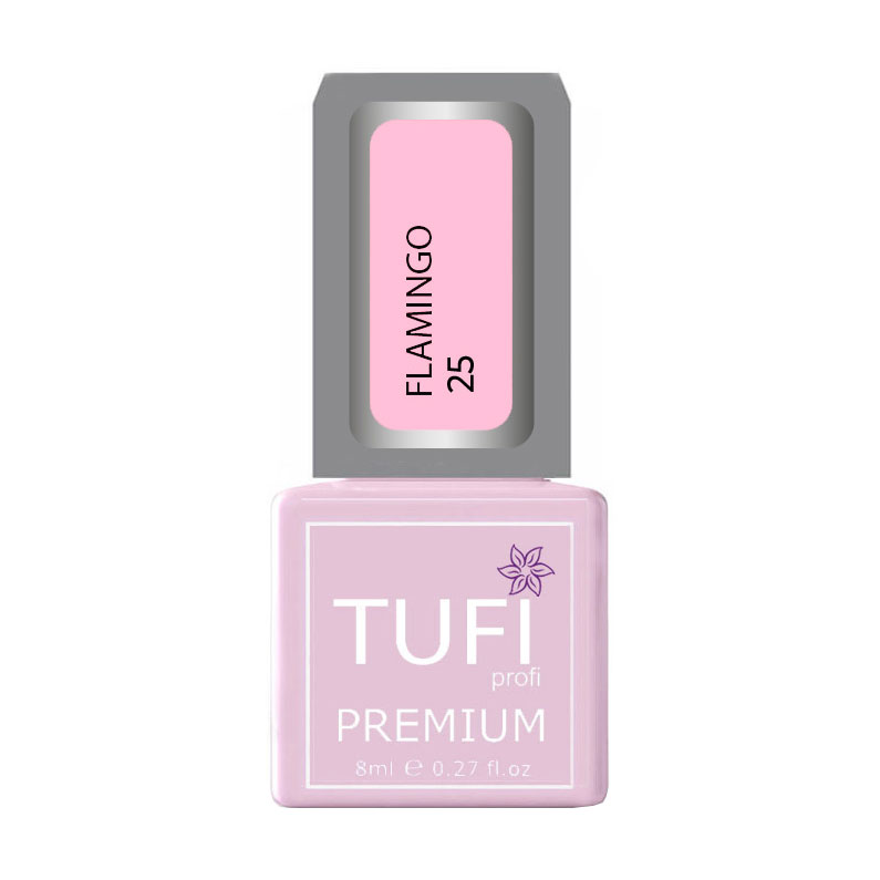 

Гель-лак для нігтів Tufi profi Premium Flamingo 25 Ніжна пелюстка, 8 мл