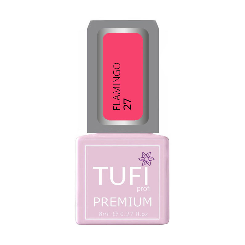 

Гель-лак для нігтів Tufi profi Premium Flamingo 27 Рожевий блиск, 8 мл