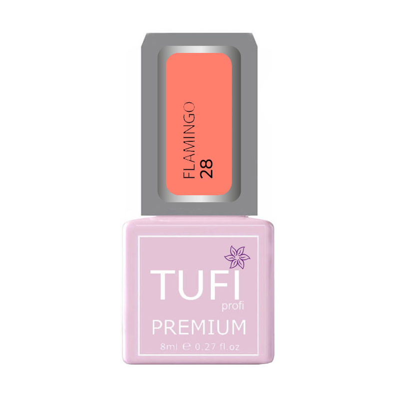 

Уцінка! Гель-лак для нігтів Tufi profi Premium Flamingo 28 Персиковий смузі, 8 мл