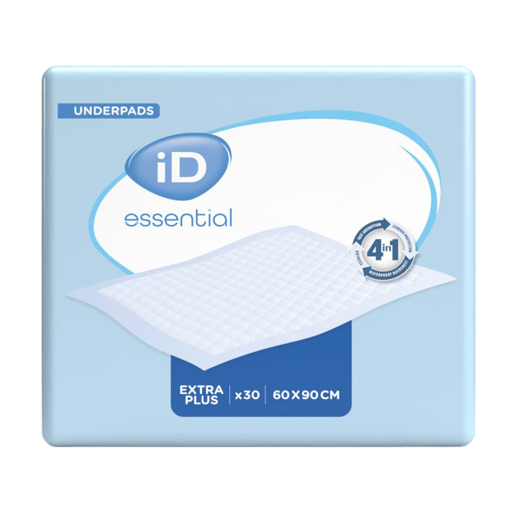 

Дитячі пелюшки гігієнічні одноразові ID Essential Extra Plus, 60*90 см, 30 шт