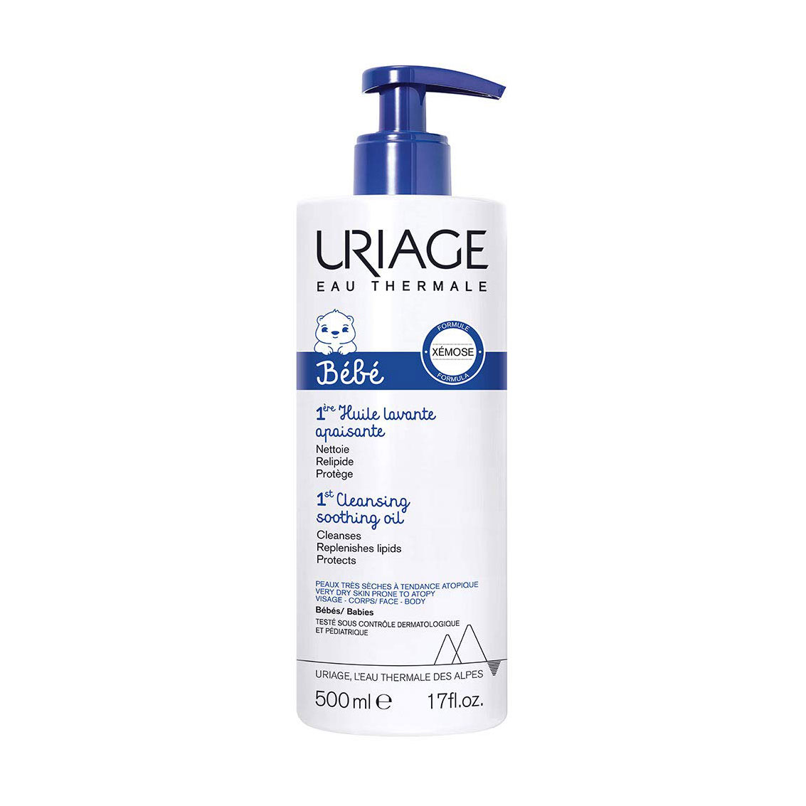 

Дитяча заспокійлива очищувальна олія для тіла Uriage Baby 1st Soothing Cleansing Oil, 500 мл