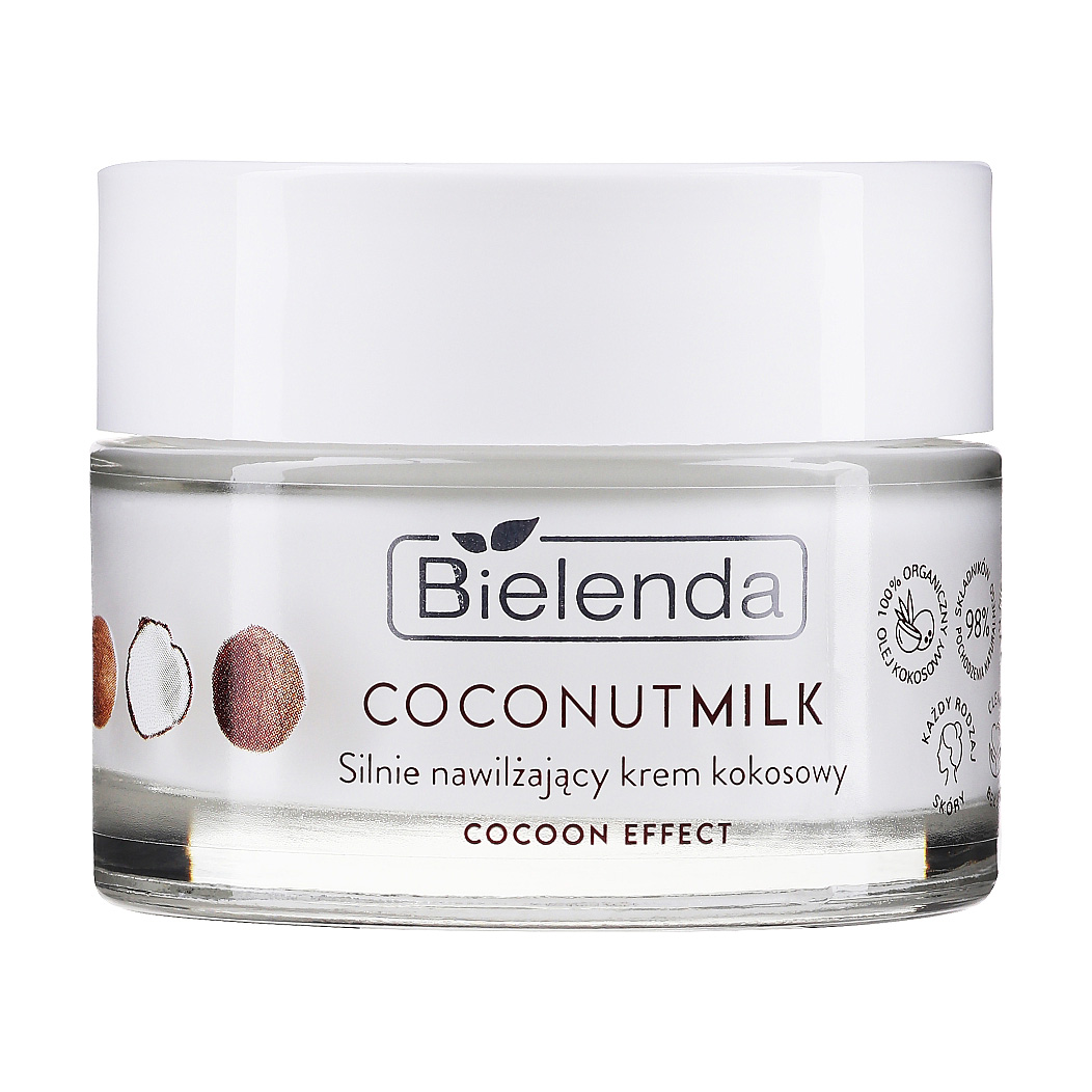 

Уцінка! Інтенсивно зволожувальний крем для обличчя Bielenda Coconut Milk Strongly Moisturizing Cream, 50 мл