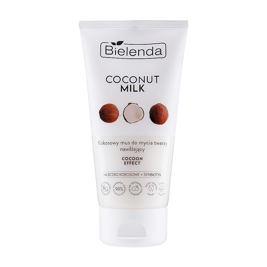 

Уцінка! Зволожувальний кокосовий мус для вмивання Bielenda Coconut Milk Moisturizing Face Mousse, 135 г