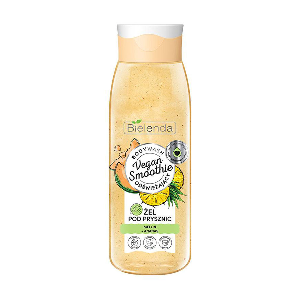 

Уцінка! Освіжальний гель для душу Bielenda Vegan Smoothie Shower Gel Диня та ананас, 400 г