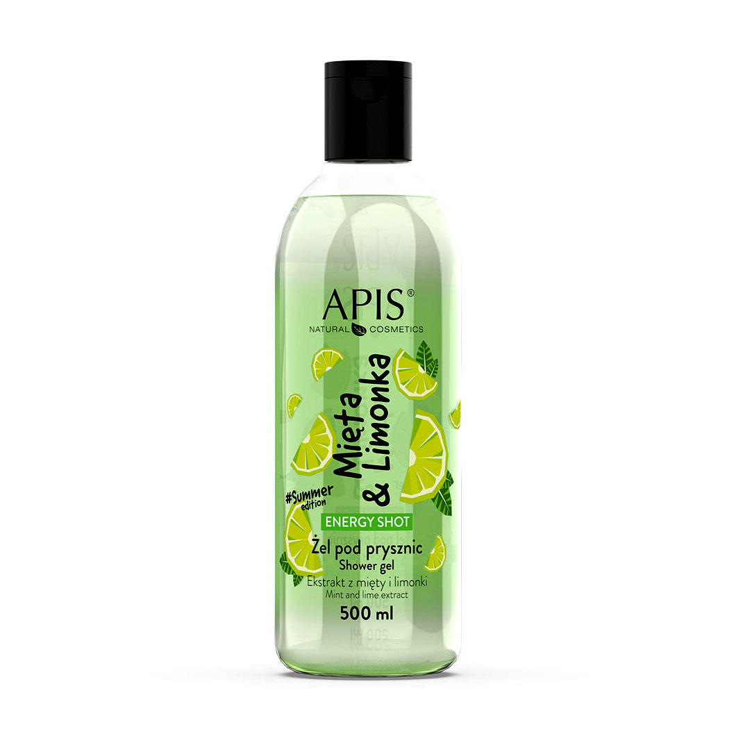 

Уцінка! Гель для душу Apis Natural Cosmetics Energy Shot Shower Gel з ароматом м'яти та лайма, 500 мл