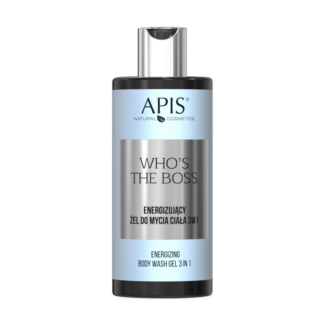 

Уцінка! Чоловічий енергетичний гель для душу 3 в 1 Apis Natural Cosmetics Who's The Boss Energizing Body Wash Gel 3 in 1, 300 мл
