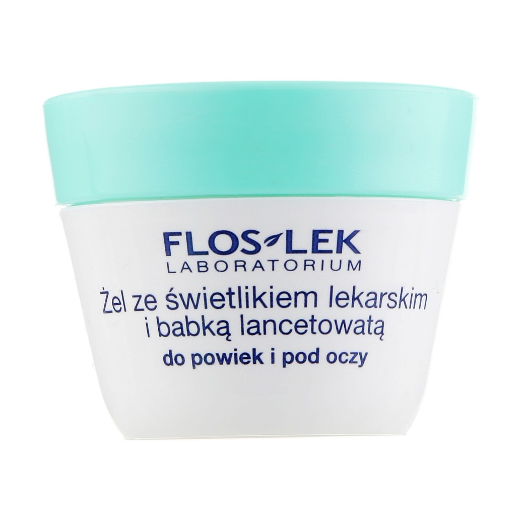 

Гель для шкіри навколо очей Floslek Lid And Under Eye Gel With Eyebright And Plantain з очанкою та подорожником, 10 г