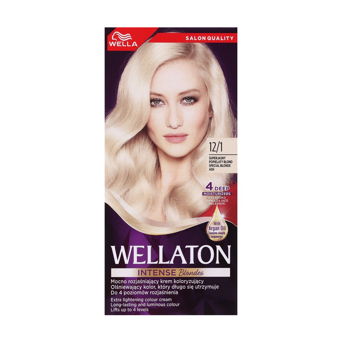 

Інтенсивна крем-фарба для волосся WELLA Wellaton Intense Color Cream 12/1 Яскравий попелястий блондин, 110 мл