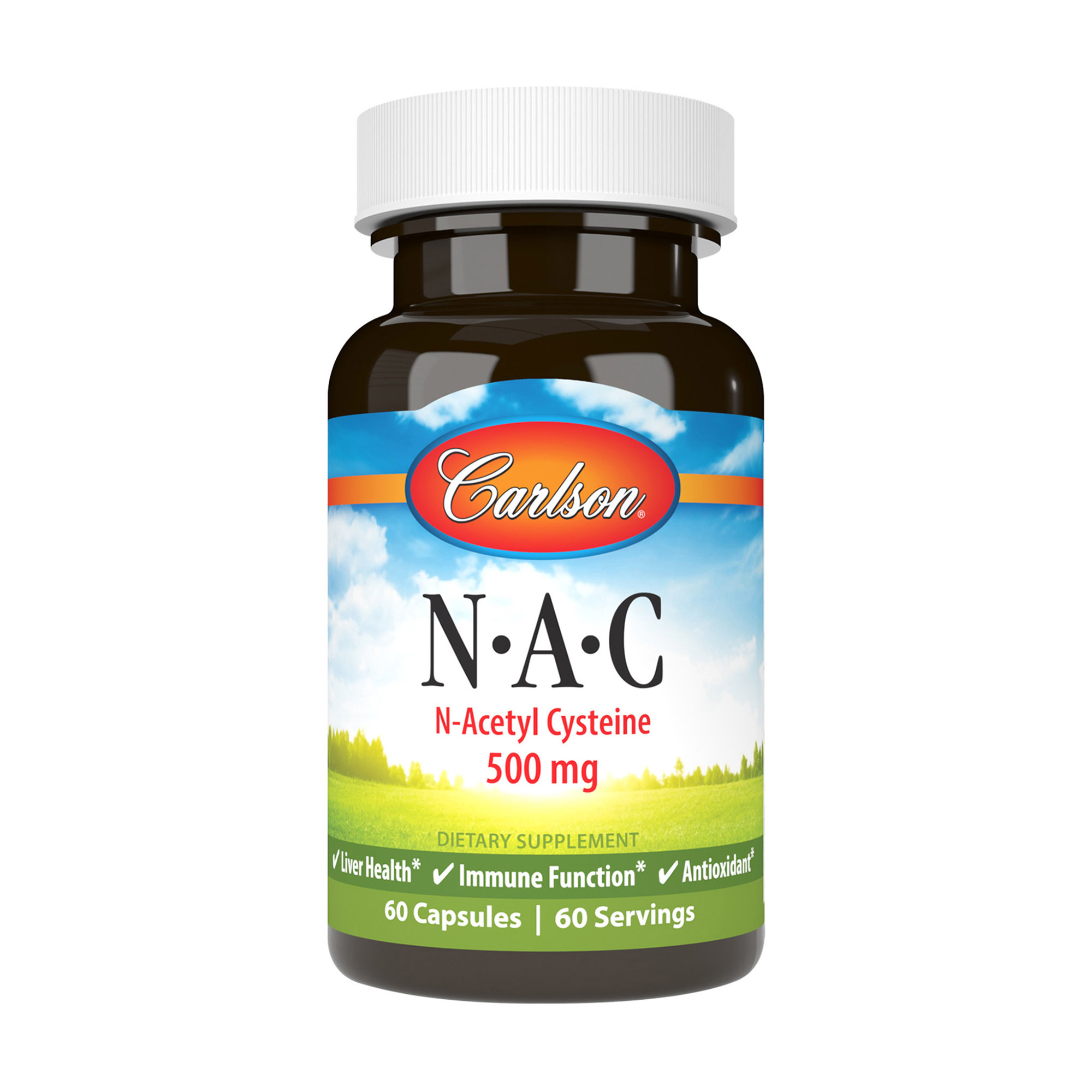 

Уцінка! N-Ацетил-L-Цистеїн Carlson Labs NAC 500 мг, 60 капсул