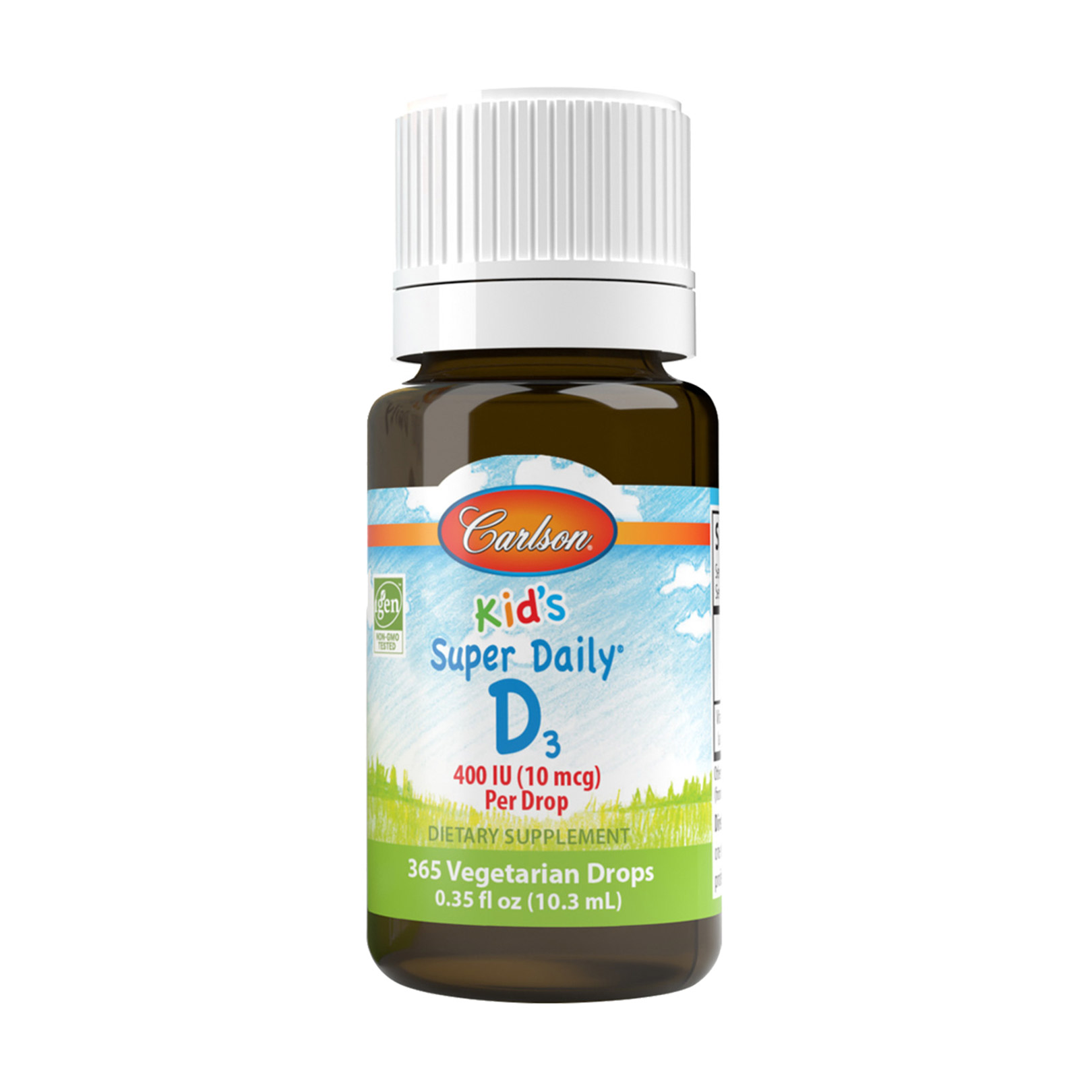 

Дитячий вітамін Д3 Carlson Labs Kid's Super Daily D3, 400 МO, в краплях, 10.3 мл