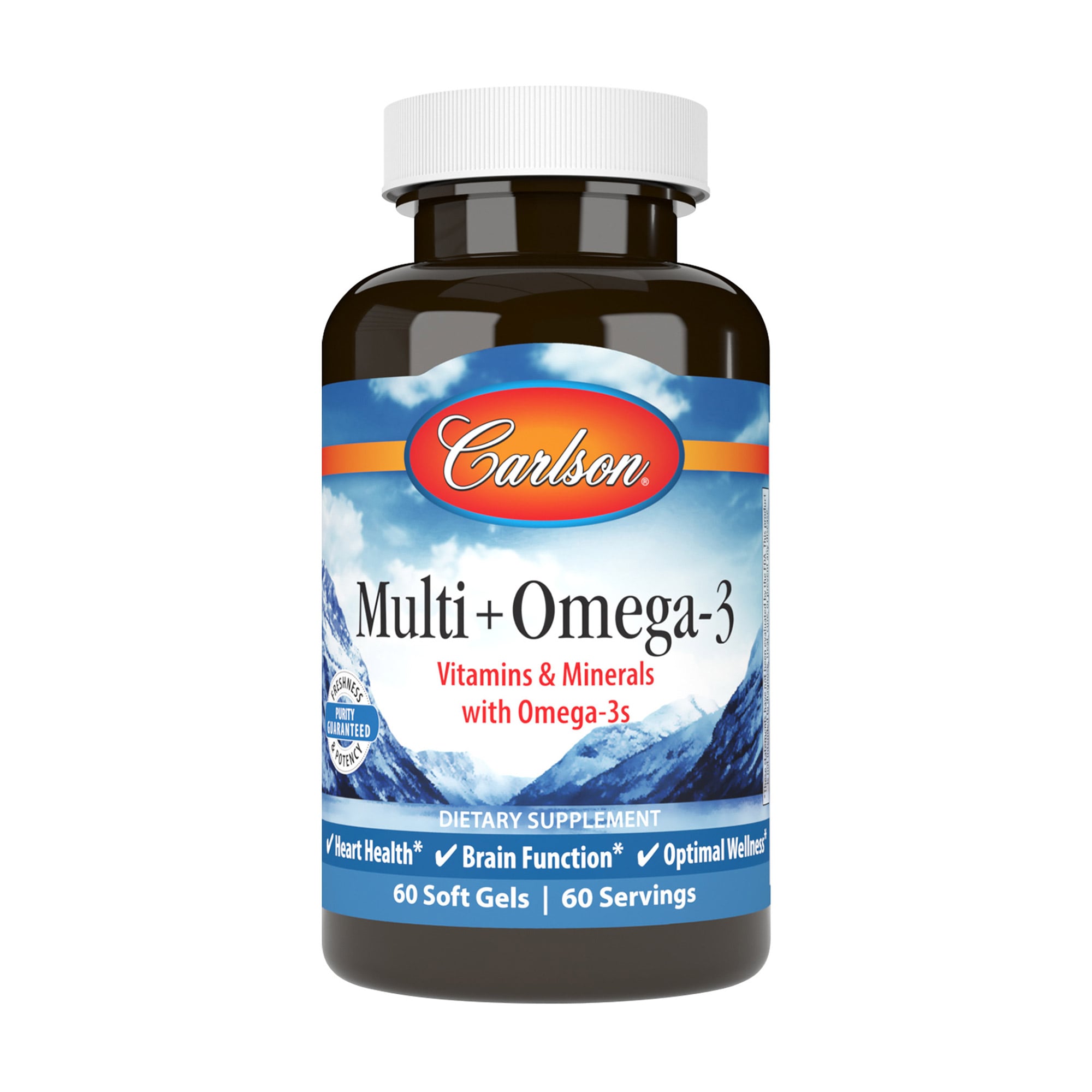 

Мультивітаміни Carlson Labs Multi + Omega-3 з Омега-3, 60 гелевих капсул