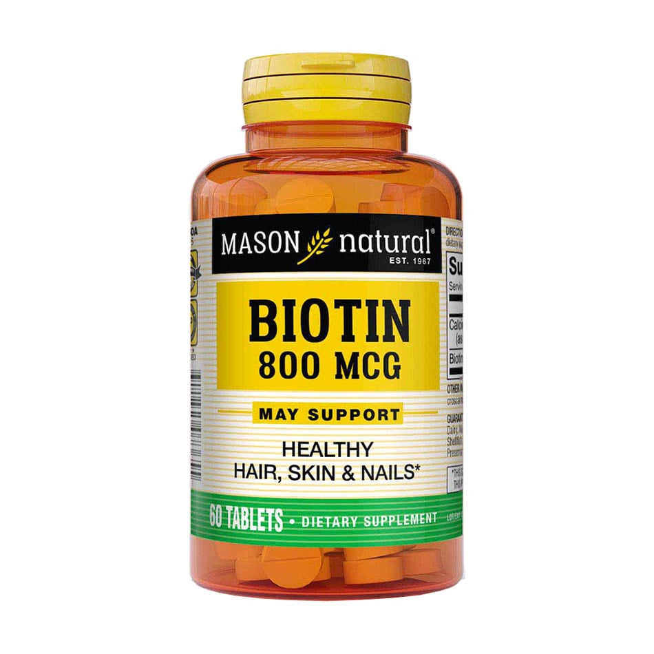 

Біотин Mason Natural Biotin 800 мкг, 60 таблеток