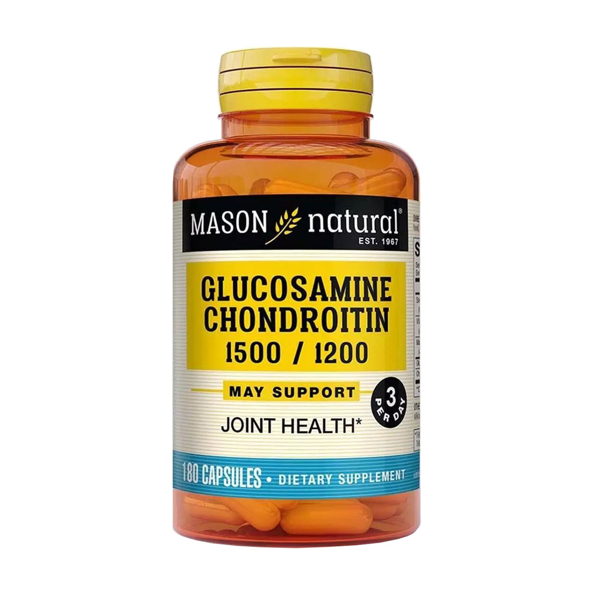 

Уцінка! Глюкозамін та хондроїтин Mason Natural Glucosamine Chondroitin 1500/1200, 180 капсул