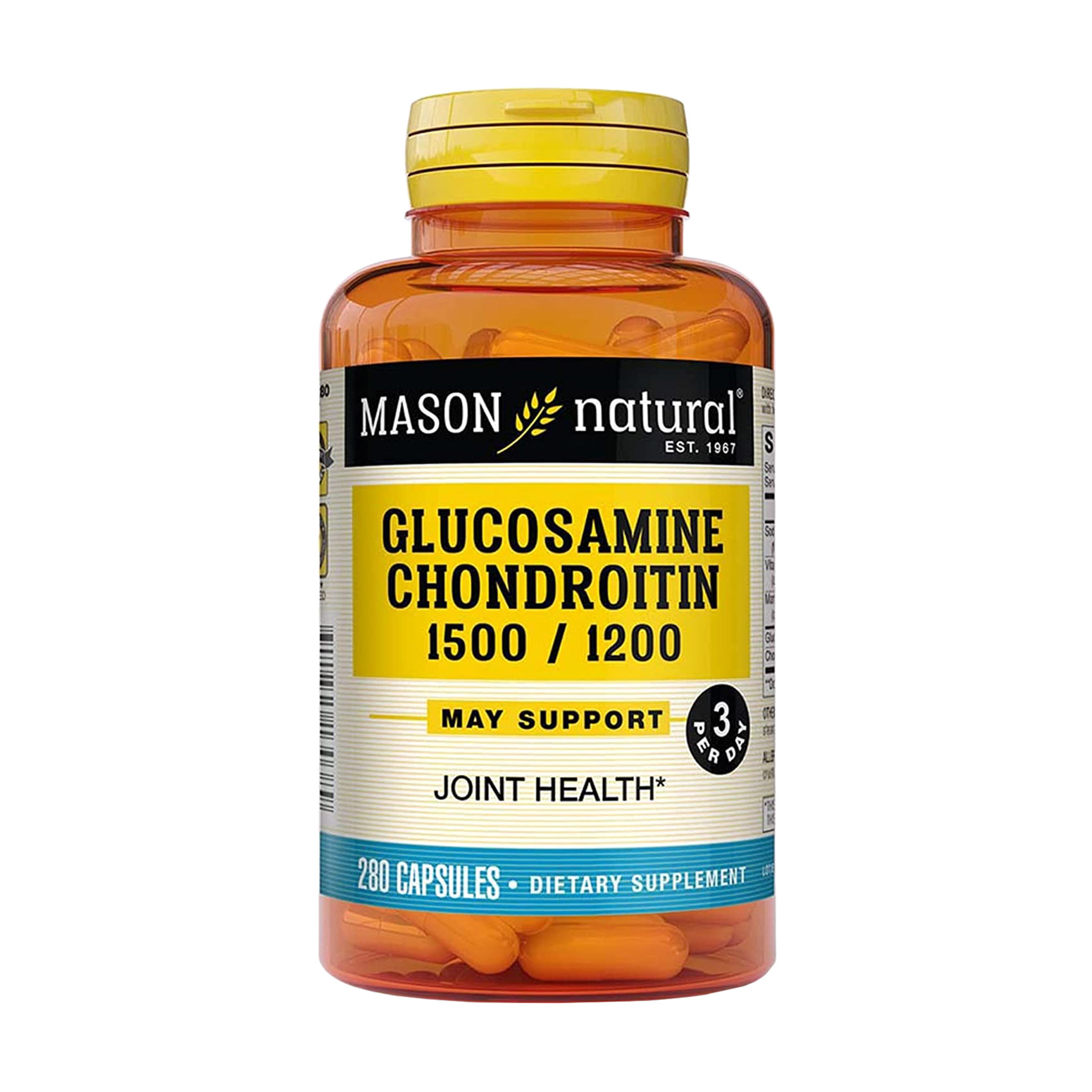 

Глюкозамін та хондроїтин Mason Natural Glucosamine Chondroitin 1500/1200, 280 капсул