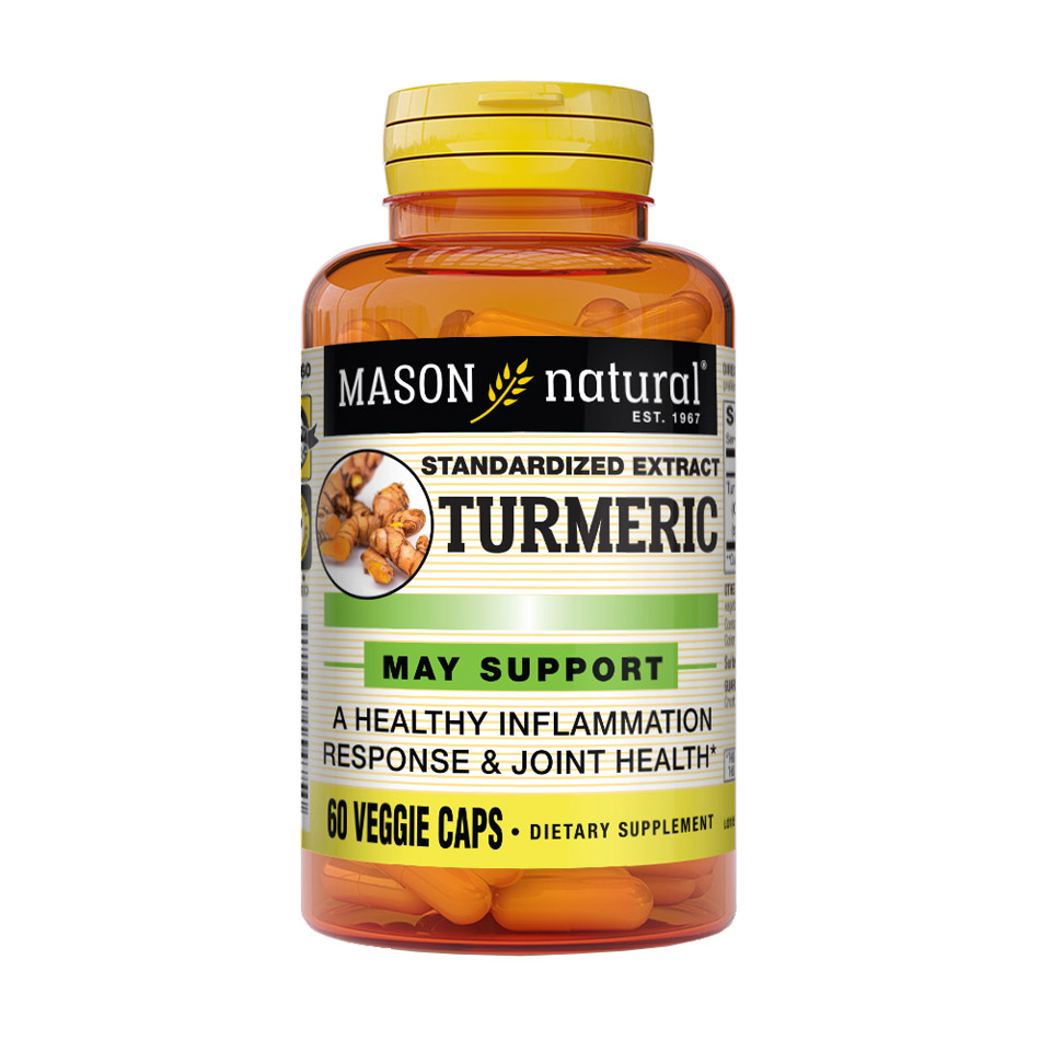 

Куркума Mason Natural Turmeric, 60 вегетаріанських капсул