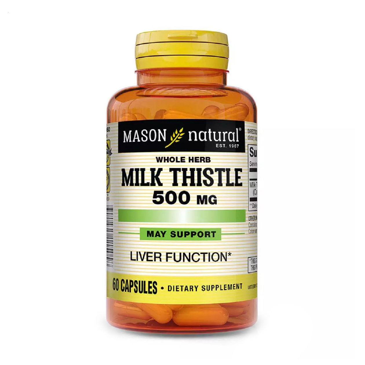 

Розторопша Mason Natural Milk Thistle 500 мг, 60 капсул