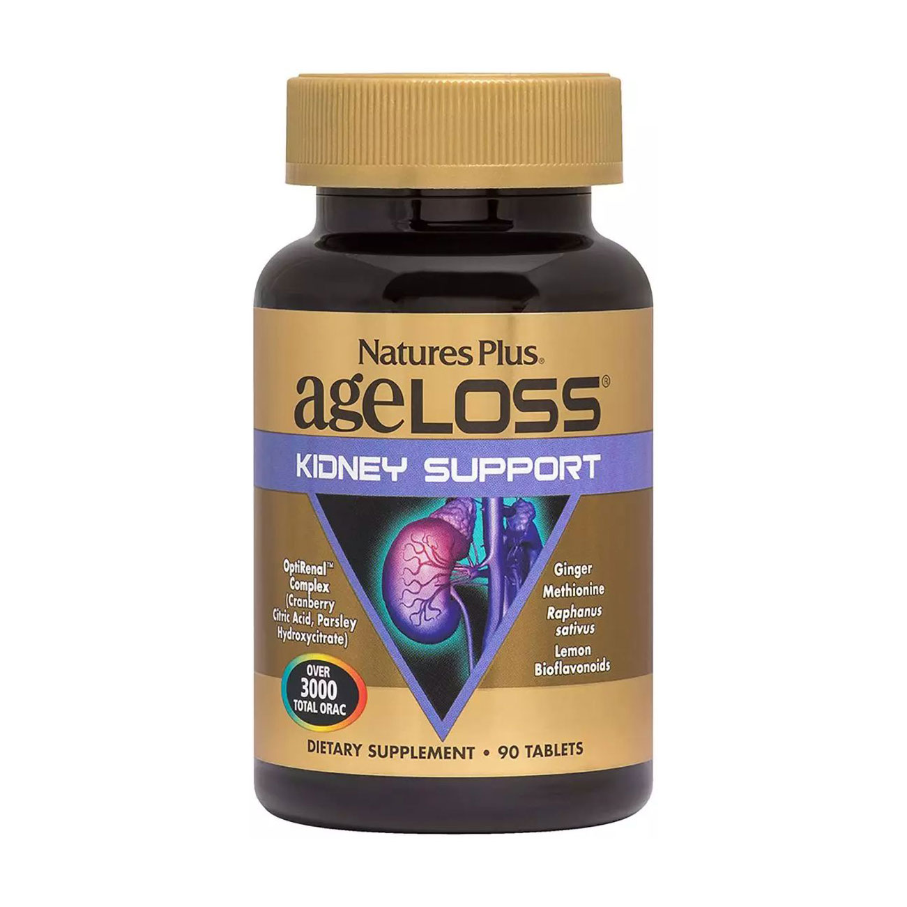 

Комплекс для підтримки нирок NaturesPlus AgeLoss Kidney Support, 90 таблеток
