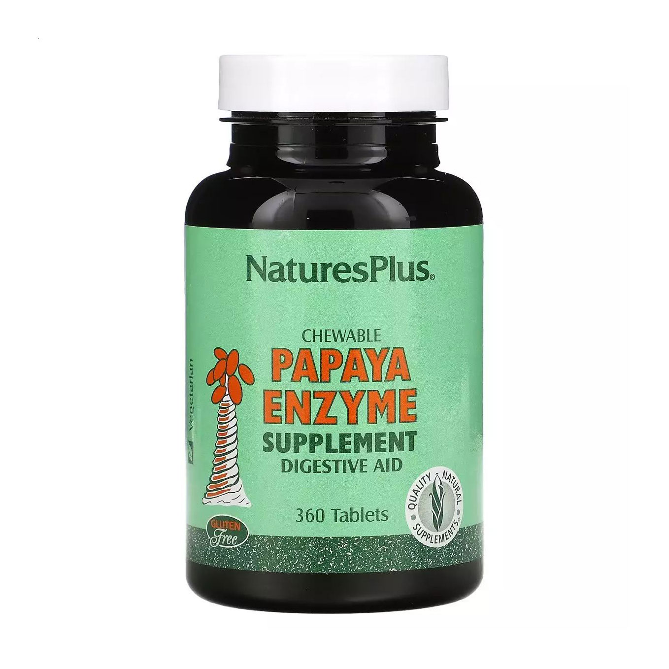 

Ферменти Папайї Natures Plus Chewable Papaya Enzyme Supplement, 360 жувальних таблеток