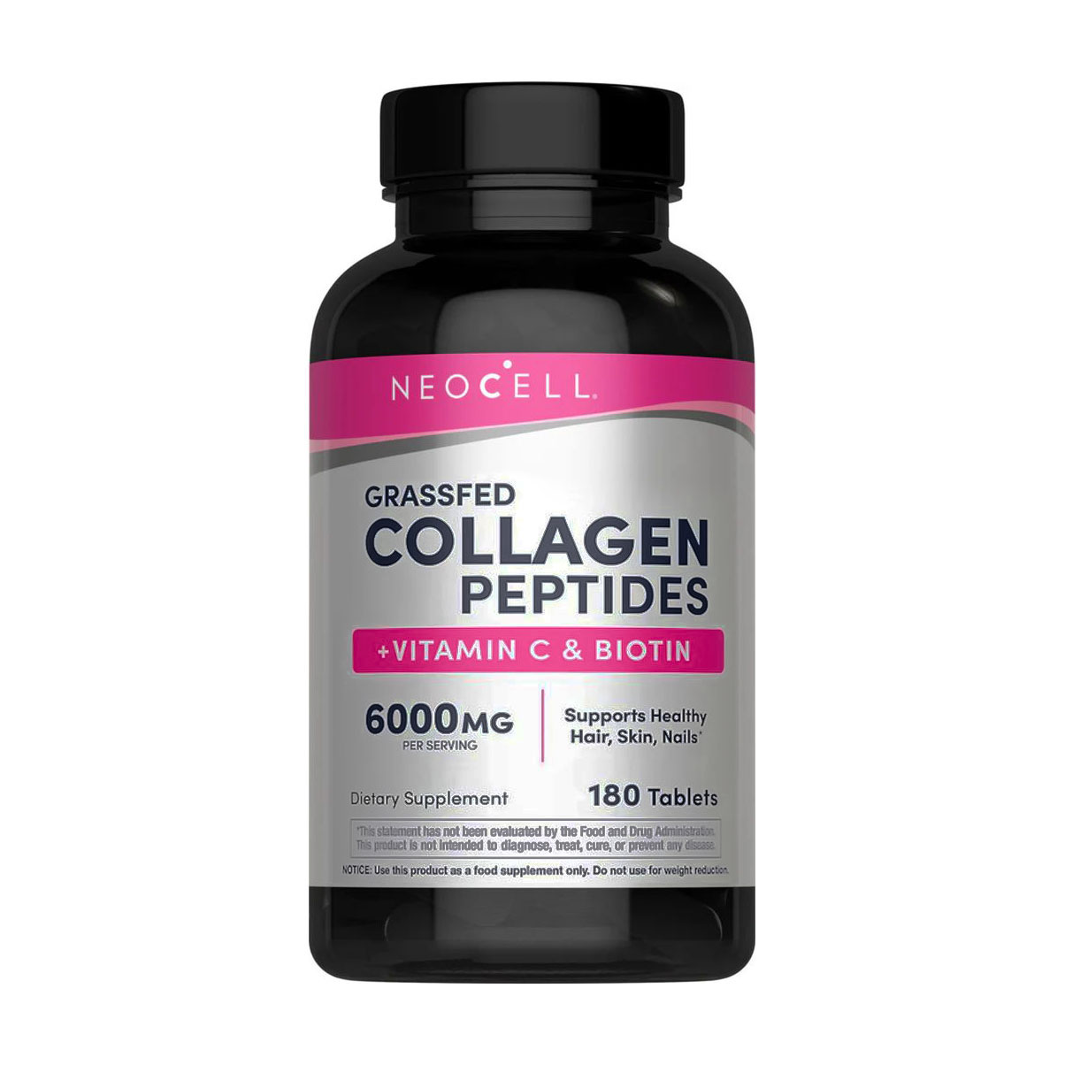 

Супер колаген з вітаміном C і біотином NeoCell Grassfed Collagen Peptides + Vitamin C & Biotin, 180 таблеток