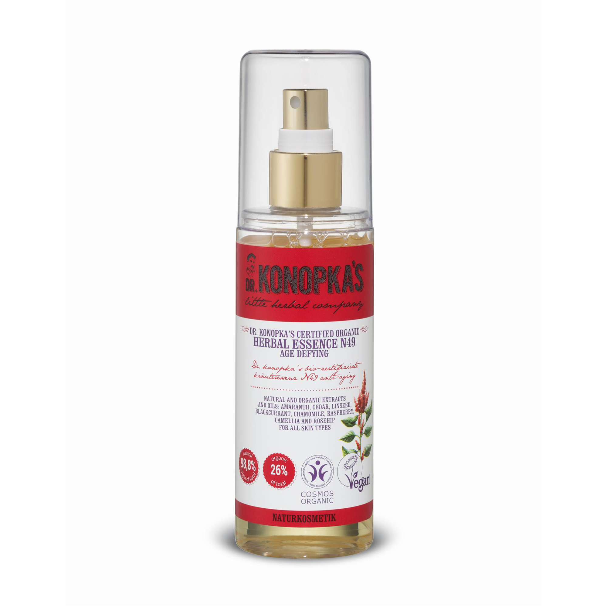 

Трав'яна омолоджувальна есенсія для обличчя Dr. Konopka's Herbal Essence N49 Age Defying, 125 мл