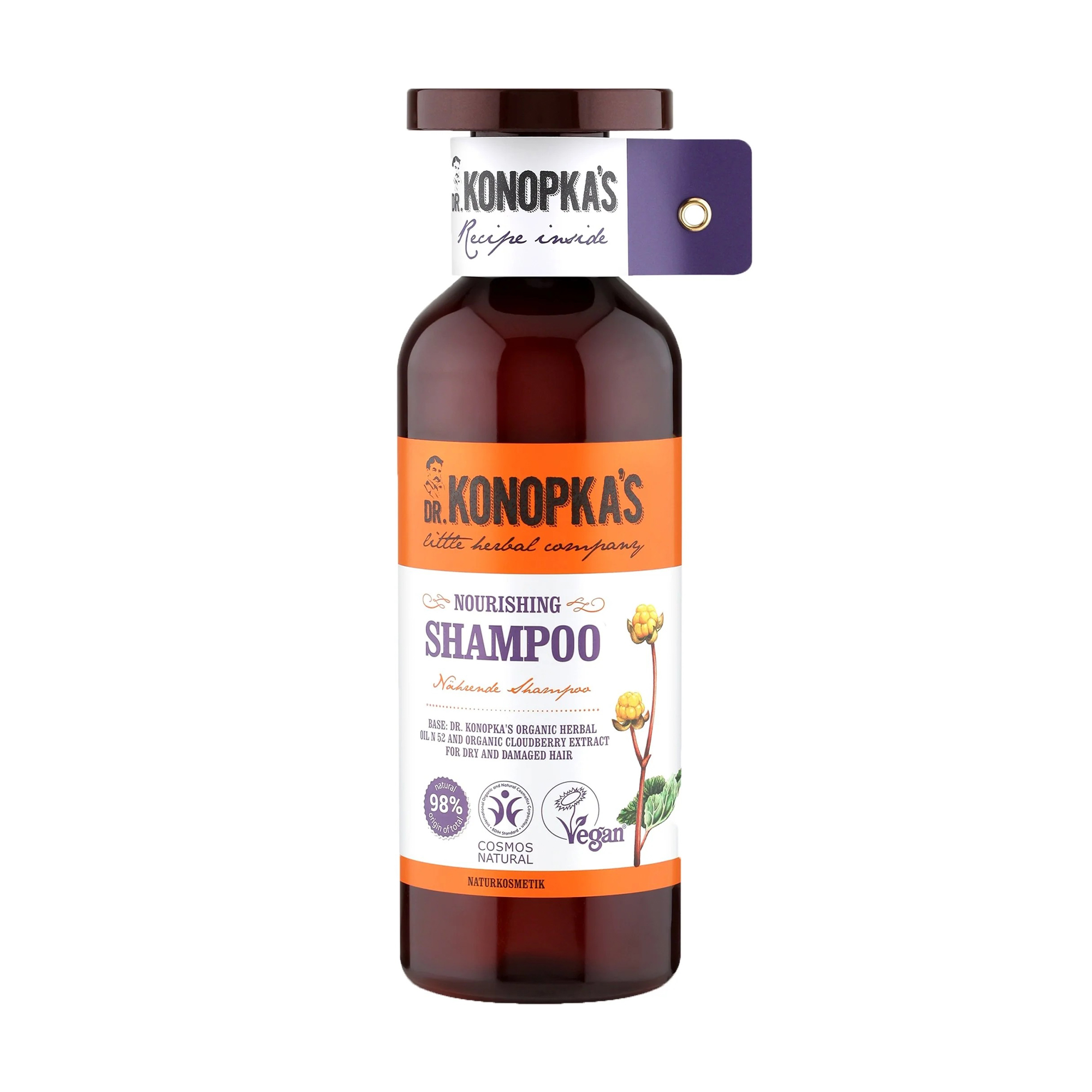 

Живильний шампунь для волосся Dr. Konopka's для пошкодженного і сухого волосся, 500 мл